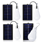 VIHOSE 4 Pcs Solar Light Bulbs Solar Powered Light Portable Emergency LED Bulb Waterproof for Camping Tent Indoor Outdoor Shed N