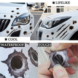 1797 Car Stickers Decals Bullet Holes 3D Sticker Scars Scratches Car Accessories Decoration Waterproof Trucks Vehicle Fade Funny
