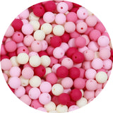 200PCS 10mm Valentine's Day Matte Acrylic Round Craft Beads Spacer Beads with Hole for DIY Bracelet Necklace Earrings Keychain J