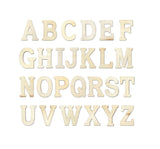4 Inch 94 Pieces Wooden Letters Unfinished Wood Alphabet Letters for Crafts with Extras Wall Decor-New