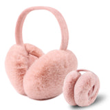 Kacheeg Women Winter Ear Muffs Fur Warm Earmuffs Lady Girls Plush Ear Warmers Outdoor Ear Covers Headband