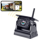 Wireless Backup Camera for Trucks: Solar-Powered, Magnetic, WiFi, No Wiring, HD 1080P, Night Vision, Easy Installation for Towin