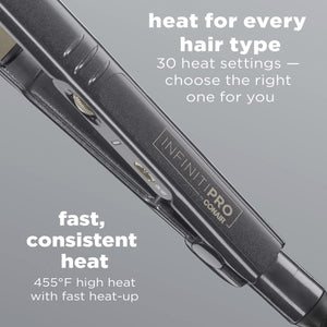 Infinitipro By Conair Tourmaline Ceramic Flat Iron, 1-Inch