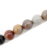 malahill Gemstone Beads for Jewelry Making, Sold per Bag 5 Strands Inside, Ocean Jasper 6mm