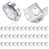 Yaocom 36 Pcs Knockout Seal Electrical Box Knockout Plugs for 3/4 Inch Pipe, Round Steel Removable Seal Electrical Box Fittings 