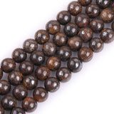 GEM-Inside Natural 6mm Bronzite Gemstone Loose Beads Round Smooth Stone Energy Stone Power Beads for Jewelry Making 15