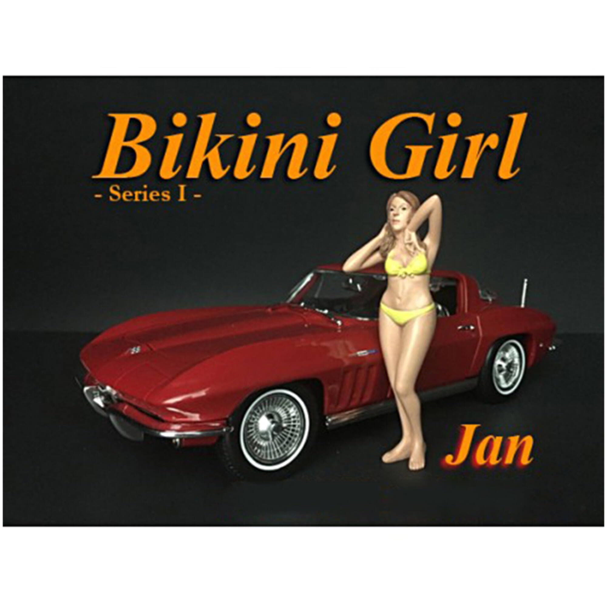 American Diorama Jan Bikini Calendar Girl Figure For 1/24 Scale Models