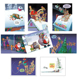 Stonehouse Collection Box Set of 24 Funny Christmas Cards 8 Designs, 3 Cards Per Design