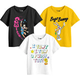 Bon Organik Girls Graphic Printed Combo Tees(BON11434_6-12M) Multicolour