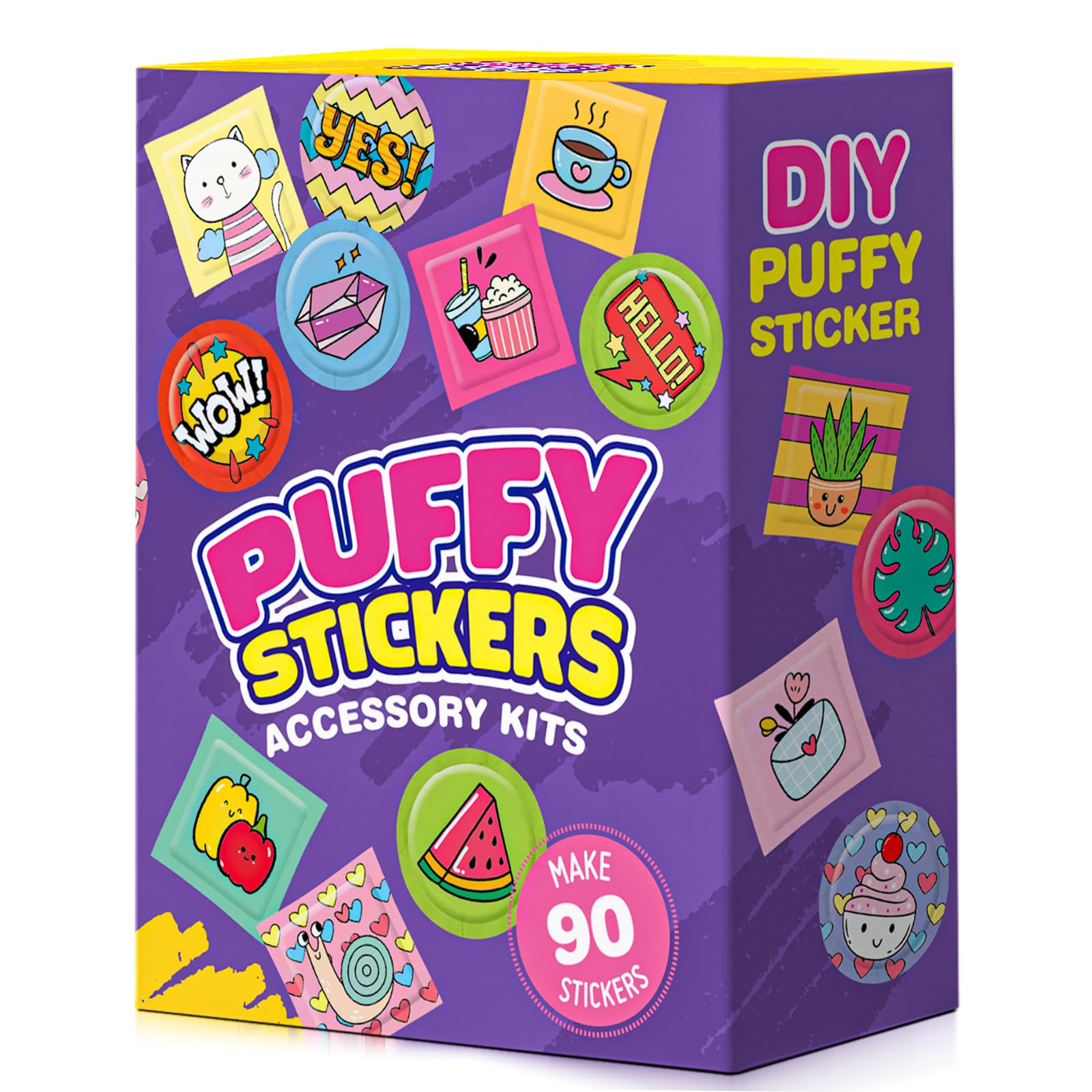 Sticker Maker 90 Refill Kit - Make Your Own 3D Stickers for Kids - DIY Arts and Crafts for Kids Ages 6-10 - Creative Craft Kits 