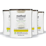 Method Dishwasher Detergent Packs, Lemon Mint, Dishwashing Rinse Aid to Lift Tough Grease and Stains, 30 Dishwasher Tabs per Pac