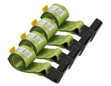 Mytee Products (4 Pack) 4 x 5 Roll Off Container Green Winch Strap w/Large Flat Hook for Roll Off Truck, 5,400 lbs Working Loa