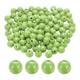 HARFINGTON 100pcs 16mm Light Green Wood Beads 4.3mm Large Hole Round Wooden Loose Spacer Beads for Jewelry Making Necklace Brace