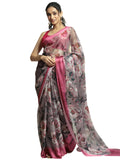 Libas Women'S Poly Chiffon Saree (16166_Mauve)