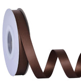 Ribest Brown Double Faced Satin Ribbon, 1/2 Inch 25 Yard Continuous Ribbon for Crafts Gift Wrapping Hair Bows Wedding Party Deco