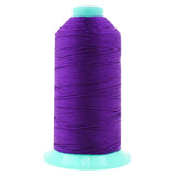 Mandala Crafts Size 346 210D T350 Bonded Nylon Thread - True Purple 415 YDs Tex 350 Heavy Duty Sewing Threads for Leather, Jeans