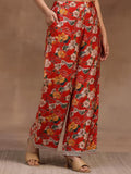 Libas Women'S Silk Blend Co Ord Set (35902_Red