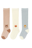 Baby Station Baby Girl Cotton Knee High Socks With Cute Design Soft, Breathable & Stretchable Tights For Infants & Toddlers (I