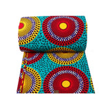 African Fabric 100% Cotton African Ankara Print Fabric 6 Yards One Piece 24FS1214
