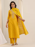 Libas Women'S Silk Blend Kurta Sets (99196_Mustard_L)