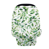 LedBack Green Leaf Stretchy Car Seat Cover for Babies,Nursing Cover Breastfeeding Cover,Soft Breathable Baby Carseat Canopy Nurs