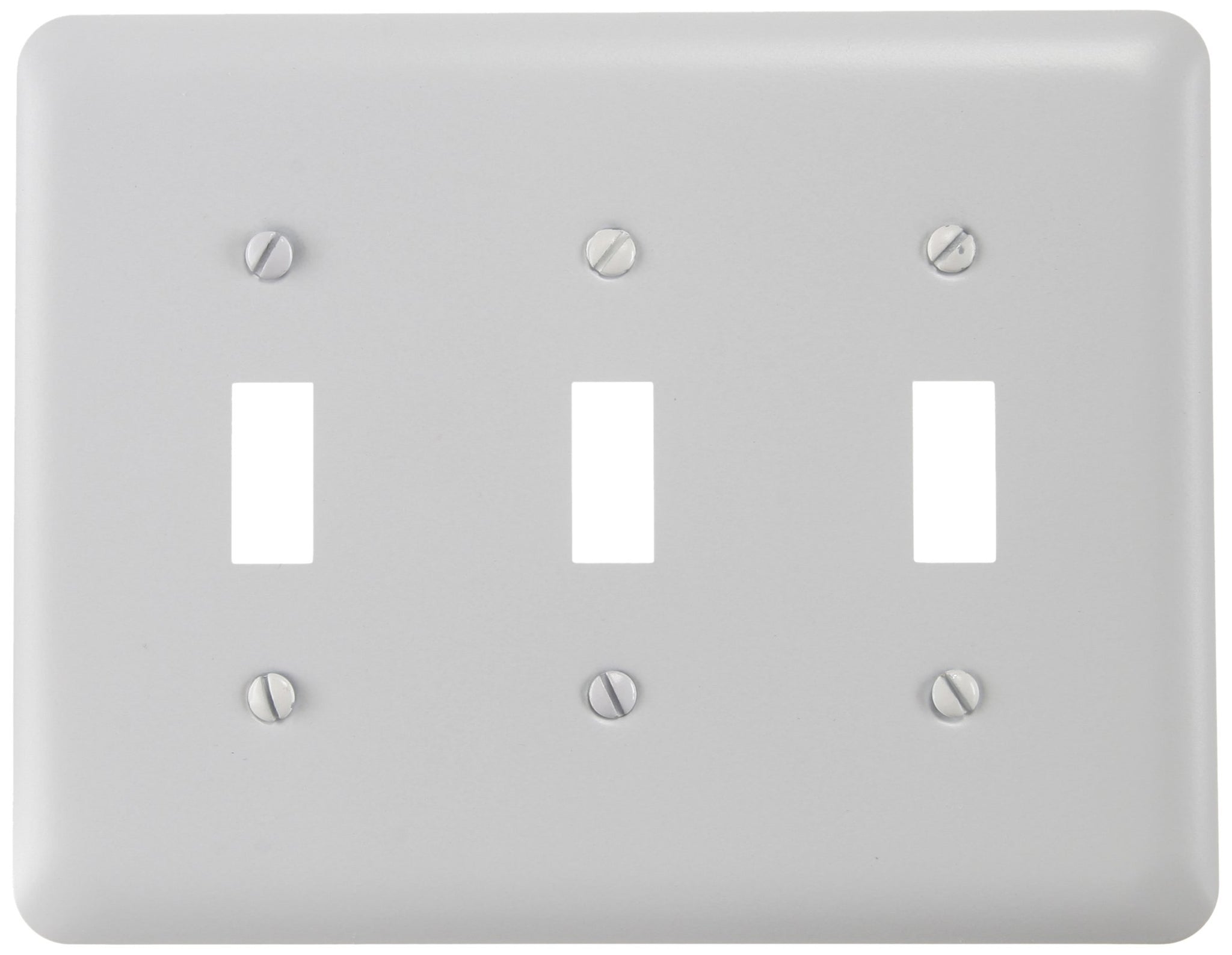 Amerelle Devon Triple Toggle Steel Wallplate In White