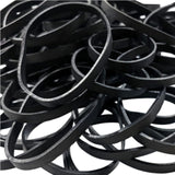 Tactical Rubber Bands Size #64 (3 1/2 x 1/4), 100 Pcs Black Wide Thick Large Strong Heavy Duty Rubber Bands Heat Cold UV Resista
