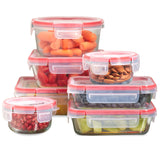 Pyrex Freshlock (7-Pack) Glass Food Storage Containers Set, (1, 2, 4 Cups) Airtight & Leakproof Locking Lids BPA-Free, Meal Prep