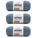 Bernat Super Value Yarn, 3 Pack, Colonial Blue 3 Count