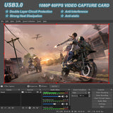 AMZHRLY 4K HDMI to USB 3.0 Video Capture Card 1080P 60FPS Cam Link Card Game Capture Card Adapter Screen Record Capture Device f