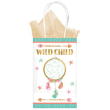 Boho Birthday Girl Paper Bags, 8 1/4 inches x 5 inches x 3 1/4 inches, Multicolor 8 Pcs.