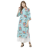 Gosriki Women'S Crepe Straight Kurta Pack Of 02 (Kurti-Combo-Sty-084_M_Blue & Pink_Medium),Blue & Pink,,B09HGPZJXL