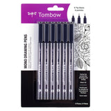 Tombow 66405 Mono Drawing Pen, 6Pack Black
