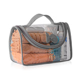 Kuber Industries Pvc Waterproof Toiletry Kit Organizer For Women With Handle | Multipurpose Cosmetic/Makeup Kit Ideal For Trav