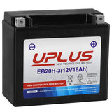 Motorcycle Battery YTX20HL-BS, UPLUS EB20H-3 Snowmobile UTV ATV YTX20L-BS YUAM320BS Maintenance Free Sealed AGM Powersports Comp