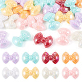 FASHEWELRY 23Pcs Large Acrylic Bow Bead AB Color Plated Colorful Bowknot Beads Kawaii Aesthetic Beads Bow Focal Beads for Beadab