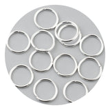 HDSupplies 200 Pieces - 12mm Jump Rings Shiny Silver Tone Plated - 16 Gauge (1.2mm Thickness)