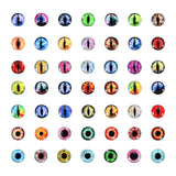 PATIKIL 6mm Dragon Eyes, 100 Pcs Round Glass Eyes for Crafts, Doll Making, Jewelry Making, Mixed Color