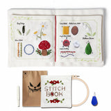 TenDawn Basic Embroidery Starter Kit - 12 Essential Stitches, Fabric Practice Book for Beginners, Easy Entry Sewing Set
