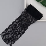 Elastic Trim 10 Yards Black Lace Ribbon Floral Pattern Stretchy Fabric for Sewing, Garment, DIY Crafts and Gift Wrapping