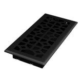 Imperial RG3466 Templar Decorative Floor Register, 4 x 10-Inch, Black Iron, 1-Pack