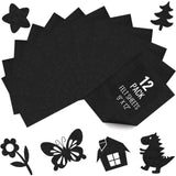 12PCS Black Felt Fabric Sheets 9 x 12 - 1.6mm Thick Soft Felt for Craft Sewing DIY Patchwork Art Projects Decorations