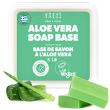 Skin Said Yes 5Lb Aloe Soap Base - Melt and Pour Soap Making Supplies - SLS/SLES Free, No Palm Oil, Natural with Organic Aloe Ve