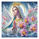 FHBUBPUP Religious Diamond Art Painting Kits for Adults, 5D Virgin Mary Special Shape Diamond Art for Beginners, Rhinestones Gem