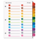 Cardinal OneStep 24 Tab Binder Dividers for 3 Ring Binder, Index Table of Content Dividers, 1 Set (60960)