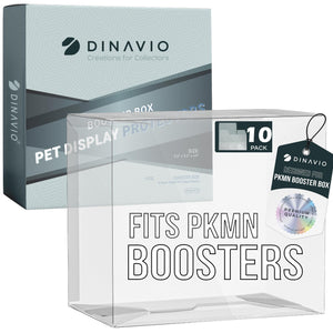 Dinavio Crafthouse Plastic PKMN Booster Box Protector 10 Pack - Booster Box Case Display Protectors - Compatible with English PK