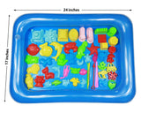 Play Sand Kit, 54Pcs Sandbox Toys Set for Boys Girls, 3lbs Magic Pink Sand, Mold Tools, Inflatable Tray, Storage Box, Funny Birt