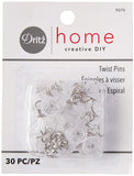 Dritz Home 9070 Twist Pins with Clear Heads (30Piece)