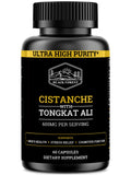 Cistanche Tubulosa 200mg & Tongkat Ali 400mg (Max Purity) 2 Month Supply (50% Echinacoside + 10% Acetoside with Tongkat Ali for 
