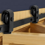 VEVOR 36 Bi-Folding Sliding Barn Door Hardware Track Kit, Bifold Sliding Door Hardware, Slide Smoothly Quietly, Heavy Duty, Easy